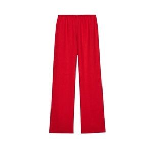 DONNI Simple Linen Pant in Tomato